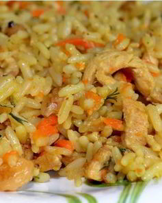 Быстрый плов с курицей