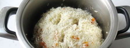 диетический плов с куриными желудками. Шаг 13