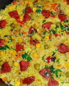 Испанская паэлья с курицей