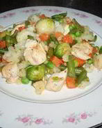 Овощной плов с курицей