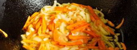 овощной плов с лесными грибами и фасолью. Шаг 11