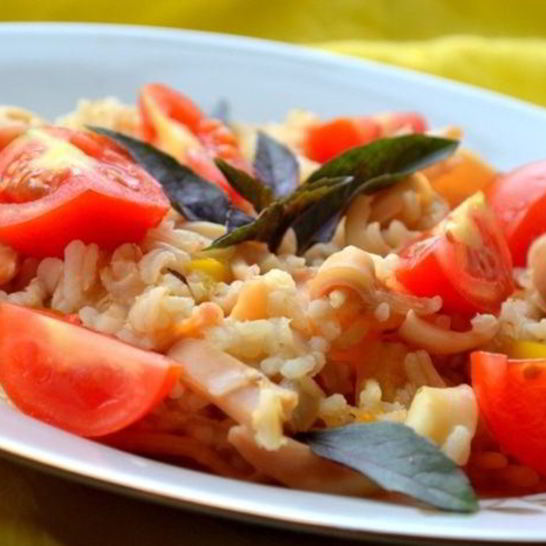 Рецепт паэльи с кальмарами