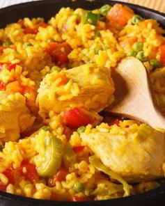 Паэлья с курицей