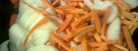 плов фантазия с мясом и грибами. Шаг 2