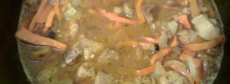 плов фантазия с мясом и грибами. Шаг 3