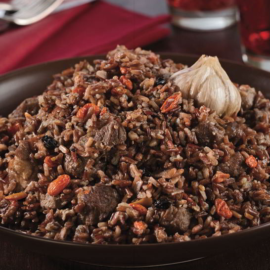 Рецепт плова из баранины с ягодами годжи