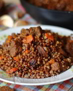 Плов из гречки с мясом