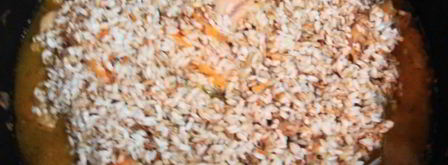 плов на плите в казане из курицы. Шаг 6