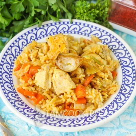 Рецепт плова с куриной грудкой в мультиварке