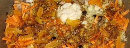 плов с курицей и курагой в духовке. Шаг 4