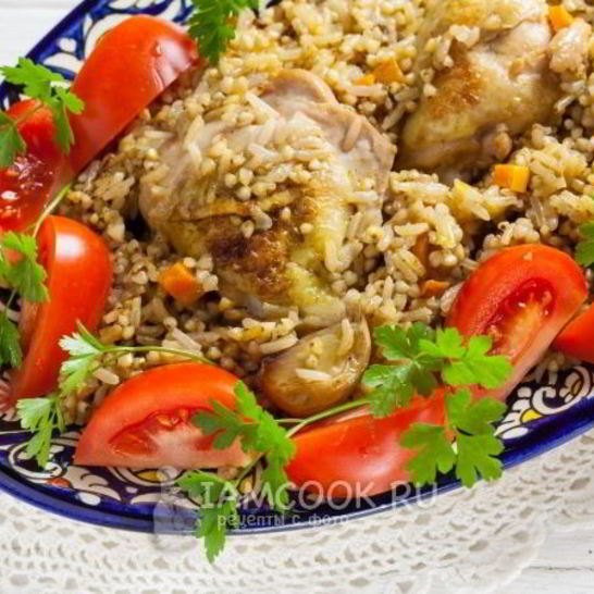 Рецепт плова с рисом и гречкой