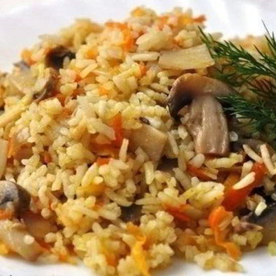 Рецепт плова со свининой и грибами