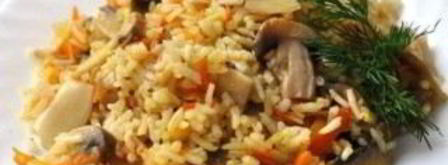 плов со свининой и грибами. Шаг 5