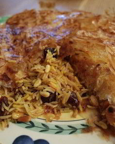 Плов в тесте фило