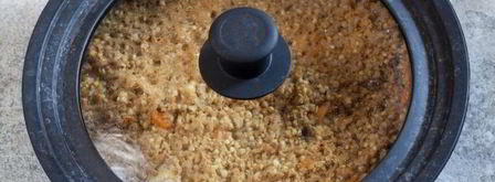 постный плов из гречки с соевым мясом. Шаг 7