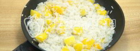 постный плов с тыквой и фасолью. Шаг 5