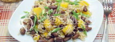 постный плов с тыквой и фасолью. Шаг 9