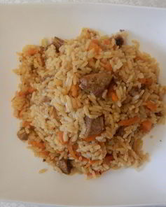 Вкусный плов со свининой