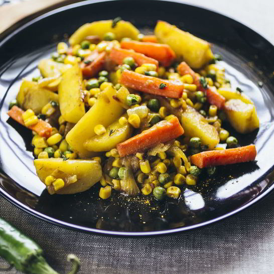 Рецепт ароматного овощного рагу карри