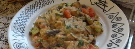 грибное рагу с кабачками в сметанном соусе. Шаг 12