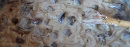 грибное рагу с кабачками в сметанном соусе. Шаг 7