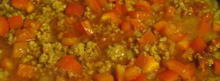 картофель, фаршированный мясным рагу с фасолью. Шаг 5