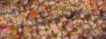 картофель, фаршированный мясным рагу с фасолью. Шаг 6