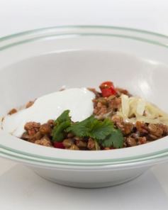 Острое рагу из индейки с чечевицей