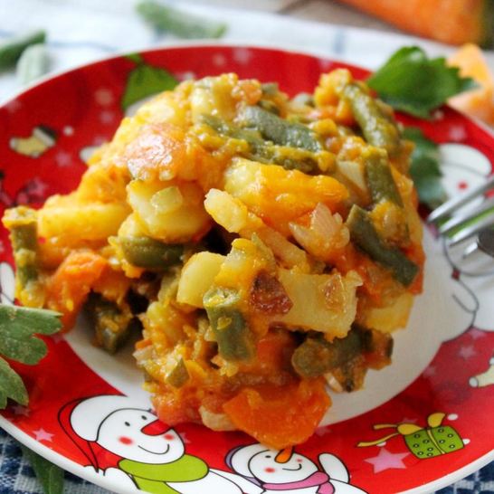 Рецепт овощного рагу с фасолью стручковой