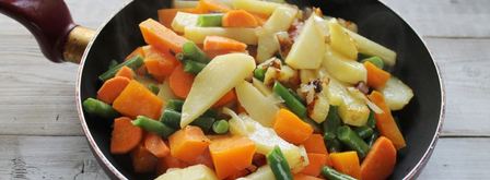 овощное рагу с фасолью стручковой. Шаг 2