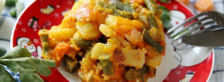 овощное рагу с фасолью стручковой. Шаг 6