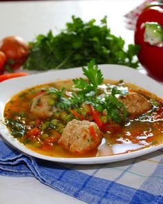 Овощное рагу с фрикадельками