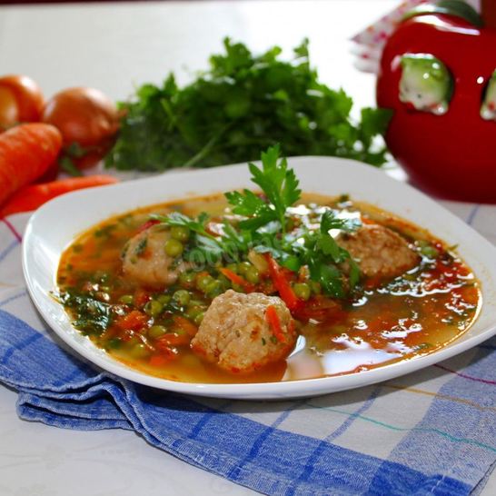 Рецепт овощного рагу с фрикадельками