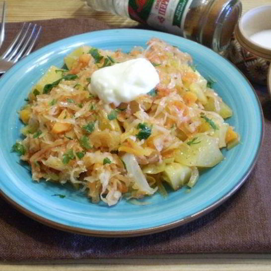 Рецепт овощного рагу с капустой