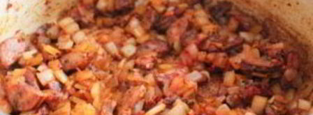 овощное рагу с колбасой. Шаг 3