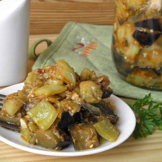 Рецепт рагу из баклажанов на зиму