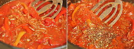 рагу из баранины с болгарским перцем и томатами. Шаг 5