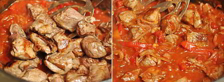 рагу из баранины с болгарским перцем и томатами. Шаг 6