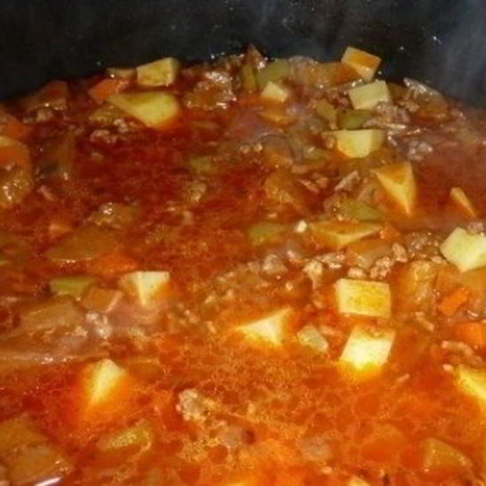 Рецепт рагу из фарша с кабачками