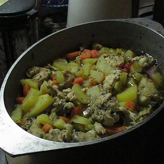 Рецепт рагу из курицы и овощей
