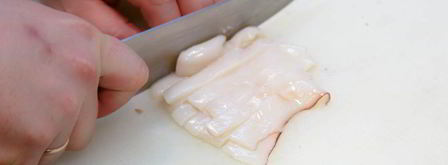 рагу из морепродуктов с соусом зеленый перец. Шаг 2