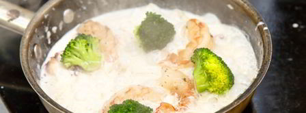 рагу из морепродуктов с соусом зеленый перец. Шаг 8