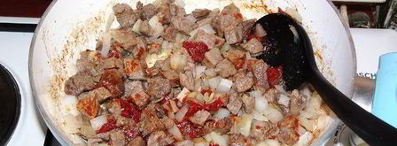 рагу из зеленого горошка с мясом. Шаг 3