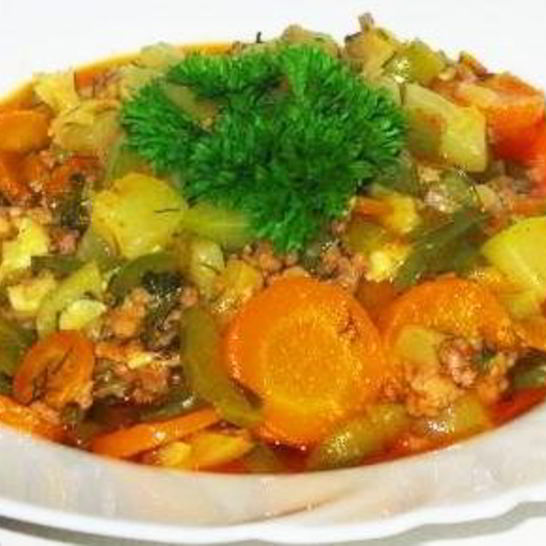 Рецепт рагу с фаршема и овощами