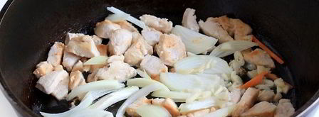 рисовая лапша с курицей и морковью. Шаг 5