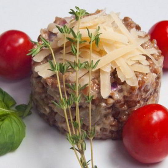 Рецепт гречневого ризотто с сыром