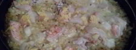 насыщенное ризотто с морским окунем и сливками. Шаг 4