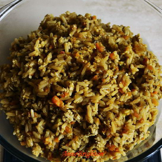 Рецепт ризотто из бурого риса с овощами