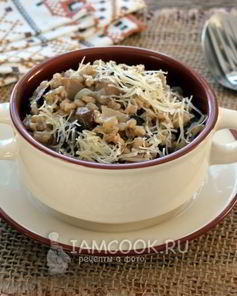 Ризотто из перловки с грибами