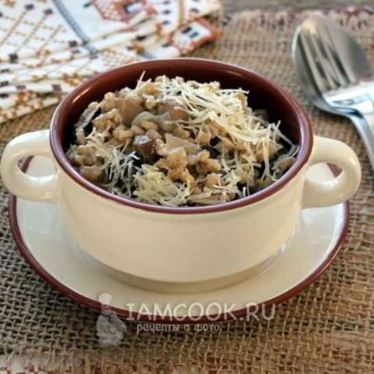 Рецепт ризотто из перловки с грибами